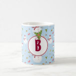 Monogramm-Feiertags-WeihnachtsSchneemann-Becher Kaffeetassen