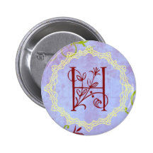 Monogramm H Anstecknadelbutton