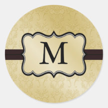 Monogramm-Hochzeits-Aufkleber