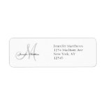 Monogramm-Hochzeits-Einladungs-einfache Adressen-E Rücksendeetikett