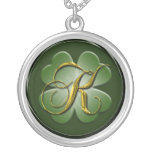 Monogramm-Initialen-Anhänger K K schwarzer grünes 