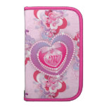 Monogramm Jeweled Valentine-Herz-Rickshaw-Folio Mappen