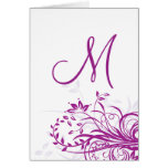 Monogramm-Karten-lila Strudel