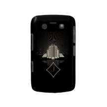 Monogramm-Kunst-Deko-Turm-Spray Blackberry Case