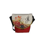 Monogramm-Lilien-   mini nullbote-Tasche Kuriertaschen