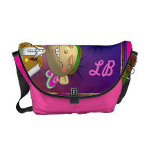Monogramm-Mädchen-Power/Pfadfinder-Rickshaw-Bote-T Kurier Taschen