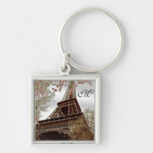 Monogramm Paris Keychain Schlüsselbänder