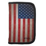 Monogramm-patriotischer amerikanische Flagge Vinta Planer