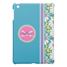 Monogramm personalisiertes Retro BlumeniPad Mini