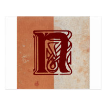 Monogramm Postkarten