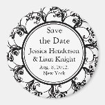 Monogramm-Save the Date Magnetweiß Kühlschrankmagnet