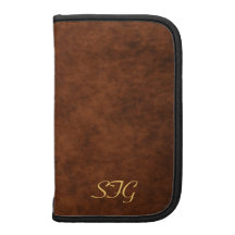 Monogramm-täglicher Planer des Browns der Männer l