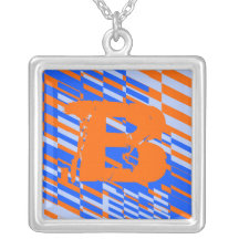 Monogramm-Trümmer-Halskette des Buchstabe-B