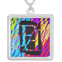 Monogramm-Trümmer-Halskette des Buchstabe-F
