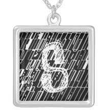 Monogramm-Trümmer-Halskette des Buchstabe-S