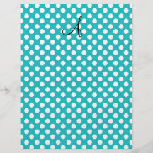 Monogramm-Türkis-Tupfen Flyerdesign