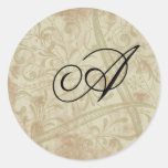 Monogramm-Umschlag Aufkleber