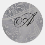Monogramm-Umschlag Aufkleber