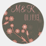 Monogramm- und Datumsaufkleber