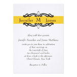 Monogramm und Namen, die Einladungs-Gelb Wedding s