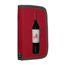 Monogramm-Wein-Flaschen-Minifolio Mappe