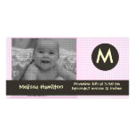 Monogrammbaby-Fotokarte