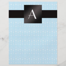 Monogrammblaublasen Flyerdruck