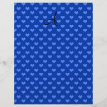Monogrammblauherzen Flyerdesign