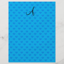 Monogrammblauherzen Individuelle Flyer