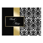 Monogrammdamastgoldhochzeitseinladung