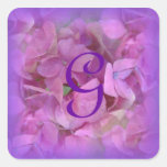 Monogrammg-Aufkleber - Blumen