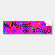 Monster an Bord Autosticker