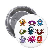 Monster Anstecknadelbuttons