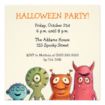 Monster-Halloween-Party-Einladungen