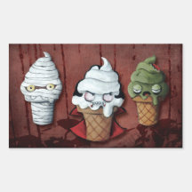 Monster-Halloween-Team! Rechrteckaufkleber