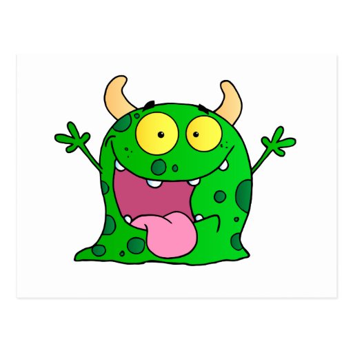 Monster-lustiges Comic, das Cartoon-niedliches Postkarten | Zazzle