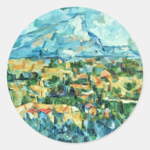Mont Sainte-Victoire durch Paul Cézanne (beste Qua Runde Aufkleber