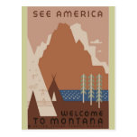 Montana - Vintage Reise - sehen Sie Amerika Postkarten