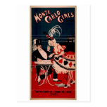 Monte Carlo Mädchen Postkarte