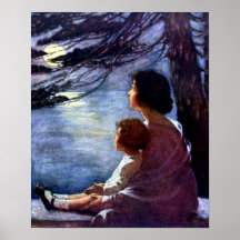 "Moonbeams" durch Jessie Willcox Smith - Druck Posterdruck