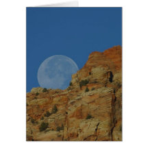 Moonrise über den Klippen in Zion Karte