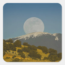 Moonrise über Sangre de Cristo Mountains, Quadratsticker