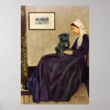 Mops 14 (Schwarzes) - Pfeifer-Mutter Posterdrucke