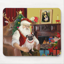 Mops #5 Sankt zu Hause - Mousepad