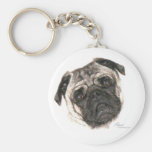 Mops-Bechergesicht keychain Schlüsselband