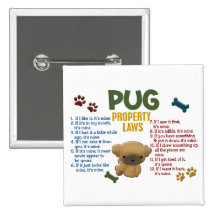 Mops-Eigentums-Gesetze 4 Anstecknadelbutton