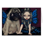 "Mops-Elf-" Gruß-Karte karten