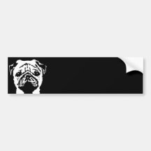 Mops-Geschenke - Stoßaufkleber Autoaufkleber