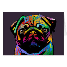 Mops-Hund Grußkarten
