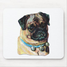 Mops-Hund Vintag Mousepads